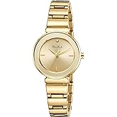 Diaofendi Gold Watches for Women Luxury Ladies Quartz Wrist Watches Stainless Steel Bracelet,Vintage Fashion Womens Watch,Bracelet Adjustment Tool Included,Water Resistant