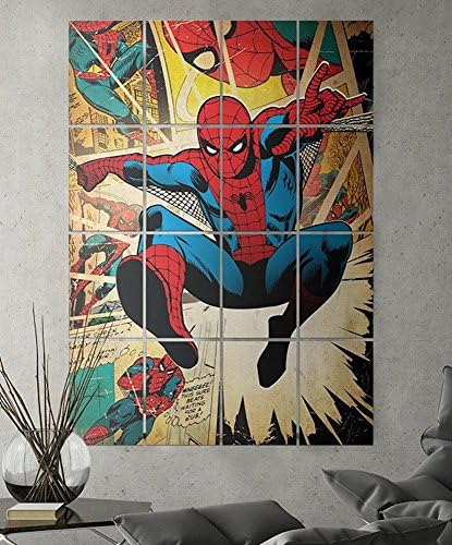 Official Displate Spider-Man Comic Poster - Multiplate (16 Panels)