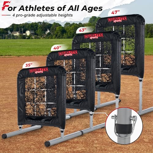 Heavy-Duty 9 Hole Pro Style Baseball & Softball Pitching Net with Strike Zone Target - Adjustable Portable Design