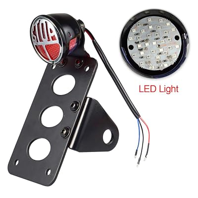Motorcycle Side Mount Brake Tail Light License Plate Bracket For Harley Chopper | UK