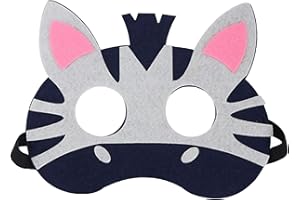 Jtnohx Felt Animal Masks, 10 Pcs Halloween Mask for Kids, Animal Costume for Birthday Party Supplies