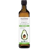 Nutiva Organic Steam-Refined Avocado Oil, 100% Pure, 24 Ounce Glass | USDA Organic, Non-GMO | Vegan, Keto, Paleo | Nutrient-R