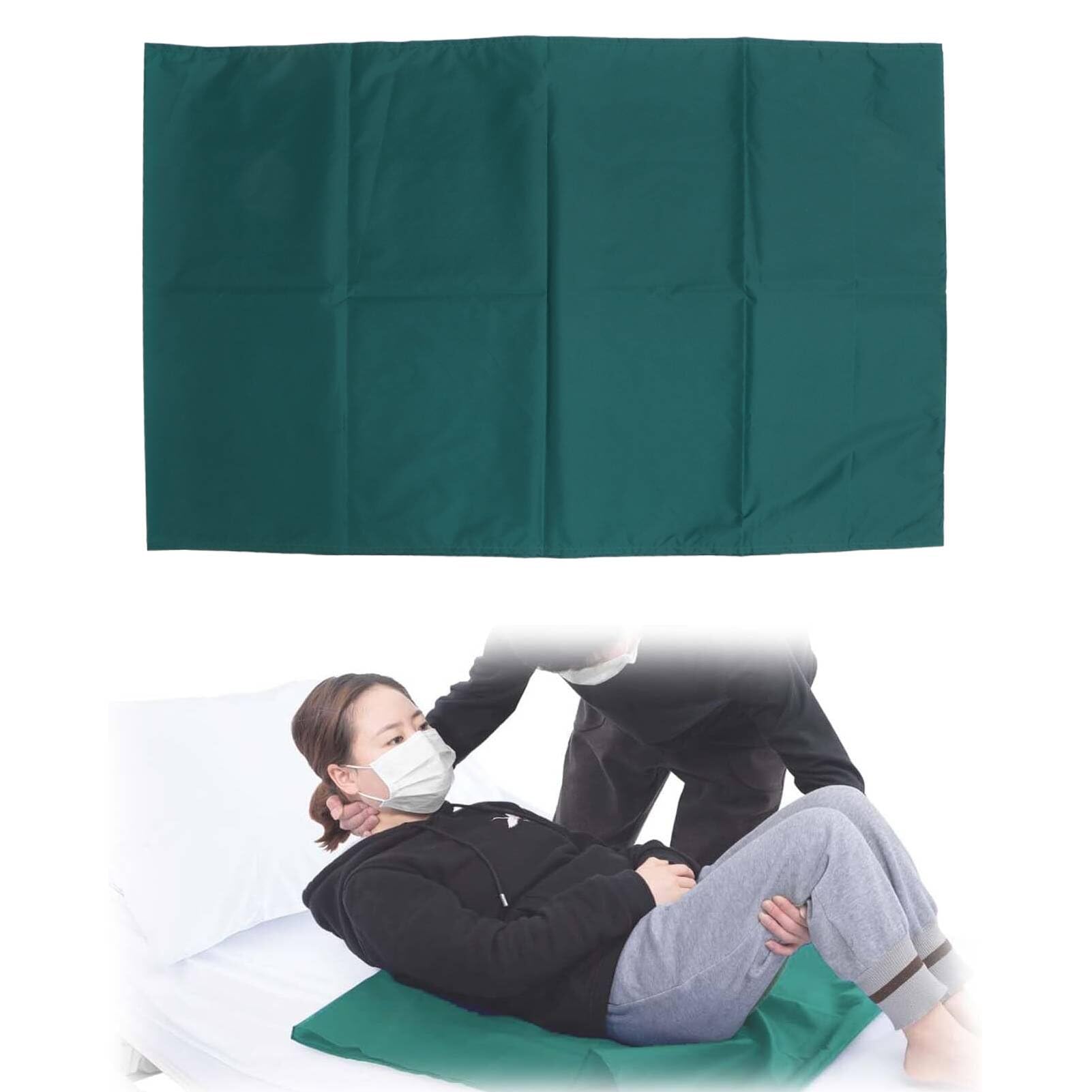 Agatige Tubular Slide Sheet for Patient Transfer, 70 x 68 cm Sliding Draw Sheets Transfer Board Slide Draw Sheets Hospitals and Home Bed Care for Moving Elderly and Disabled - Green