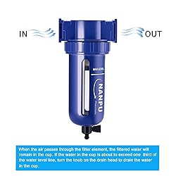 NANPU 1/4" NPT Compressed Air Filter, Zinc Alloy, 5