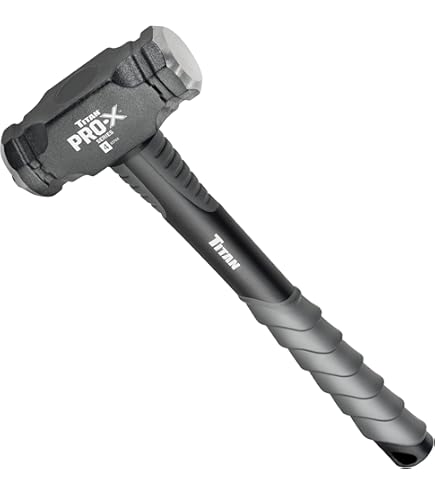 Titan Pro-X 63013 3lb Drilling Hammer, Dual-Face Sledge with Cross