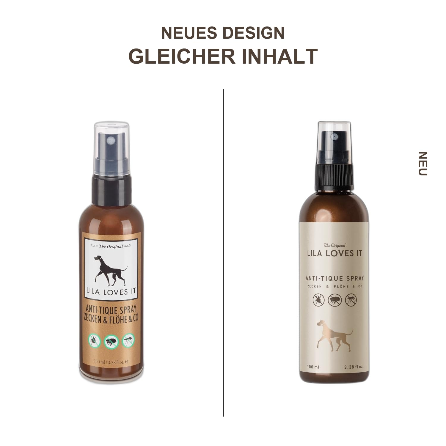 LILA LOVES IT Natürlicher Insektenschutz für Hunde – Anti Zecken Spray mit ätherischem Öl, Effektiver Schutz vor Zecken, Mücken & Flöhen, Anti-TIQUE Spray, 100 ml 2