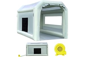 Sewinfla Portable Inflatable Paint Booth Tent with Powerful Blower Inflatable Spray Booth with Air Filter System, Blow Up Paint Booth