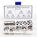 DYWISHKEY 360 Pieces 8 Sizes Stainless Steel Flat Washers Assortment Set (M2 M2.5 M3 M4 M5 M6 M8 M10)
