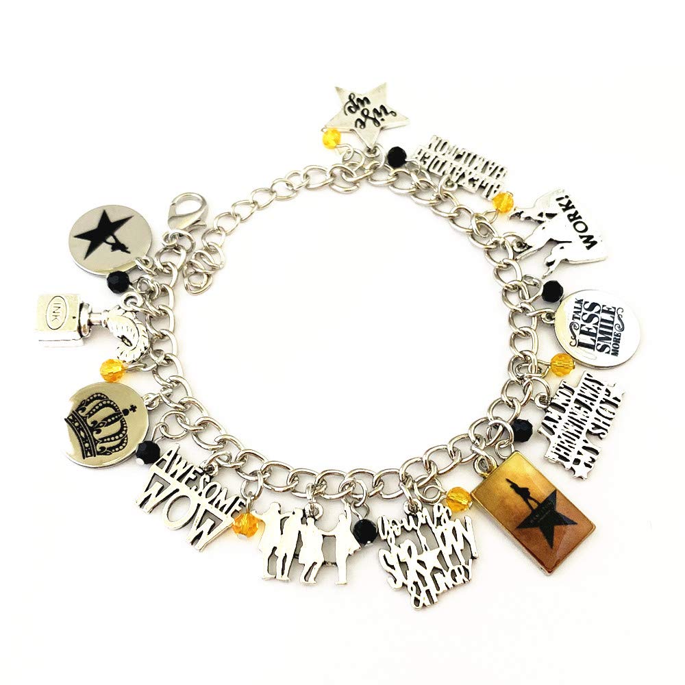 Broadway Musical Charm Bracelet Gifts for Girl Woman Men