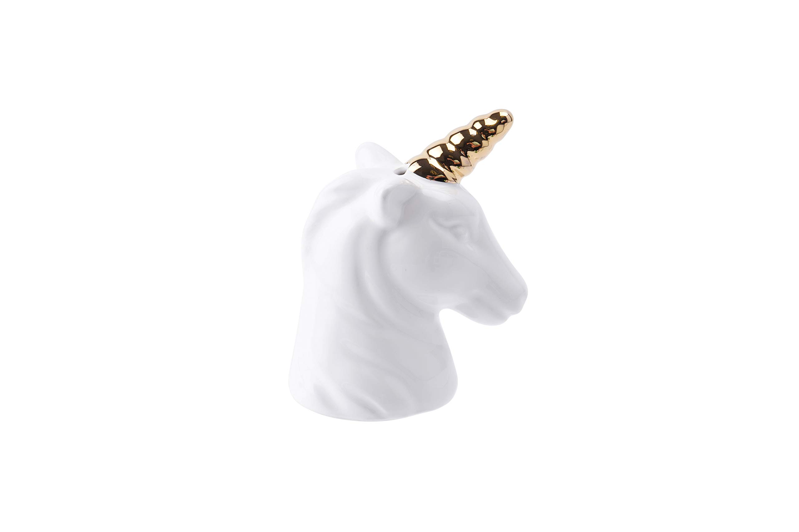 CGB Giftware | Ceramic White Unicorn and Gold Foiled Horn Light Pull | GB04335