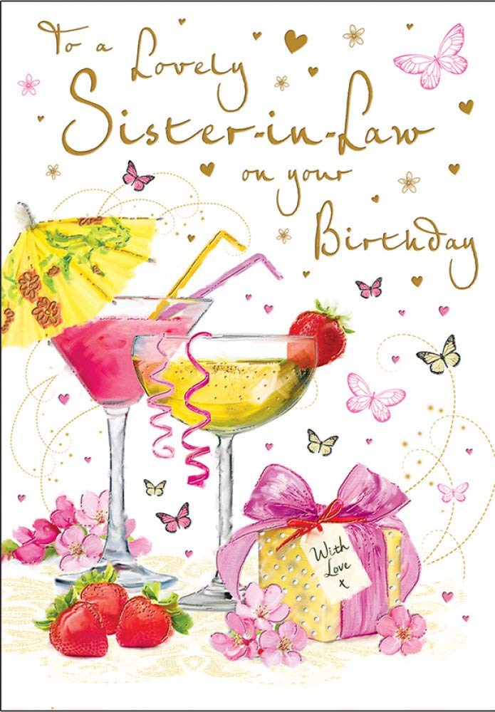 Piccadilly Greetings Birthday Card Sister in Law - 9 x 6 inches - Regal Publishing, C80179