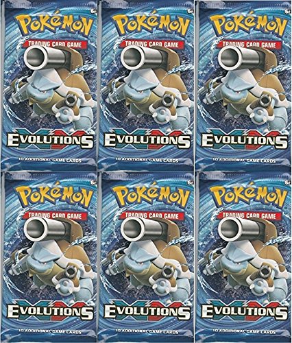Pokemon tcg: xy evolutions sealed booster pack of 6