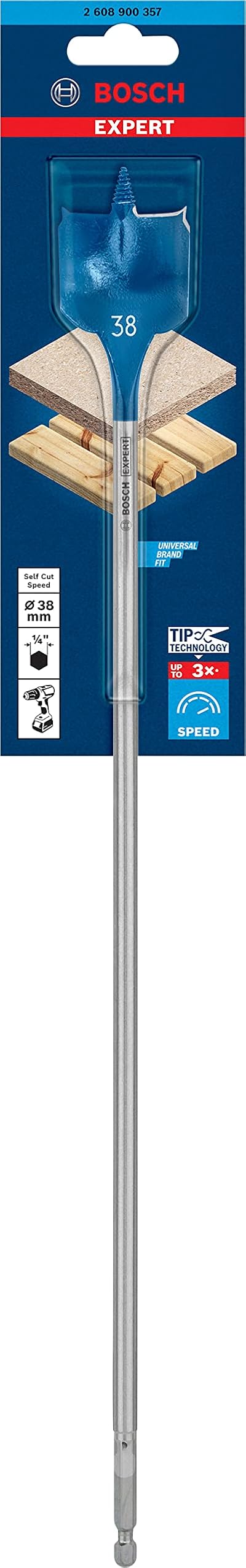 Bosch EXPERT Self Cut Speed Spade Drill Bit 38 mm x 400 mm