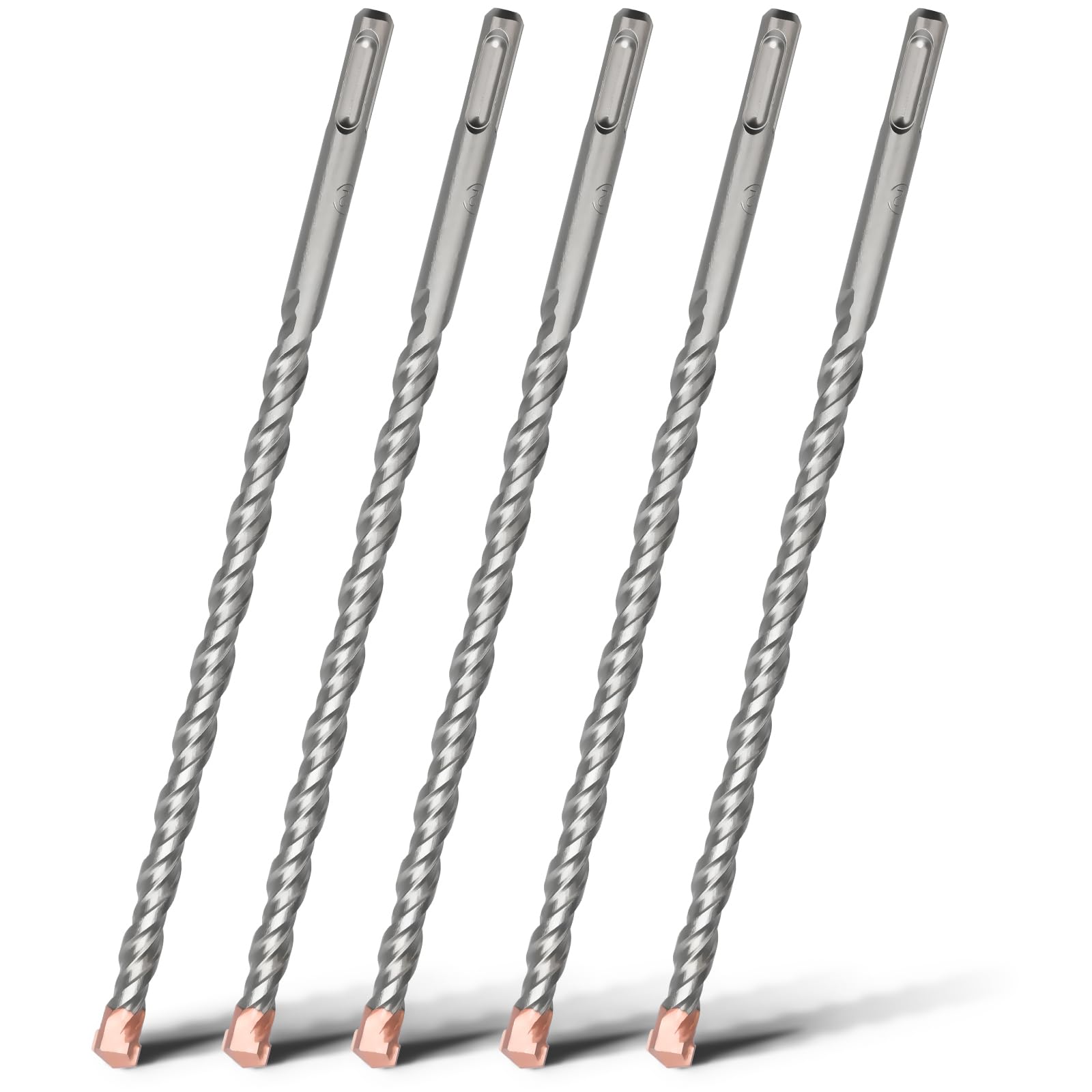 HSAWBIT 5 PACK OF - 12mm x 260mm LONG SDS MASONRY DRILL BIT, TUNGSTEN CARBIDE TIP SDS PLUS SHANK, FOR WALL STONE CONCRETE BRICK — image 1