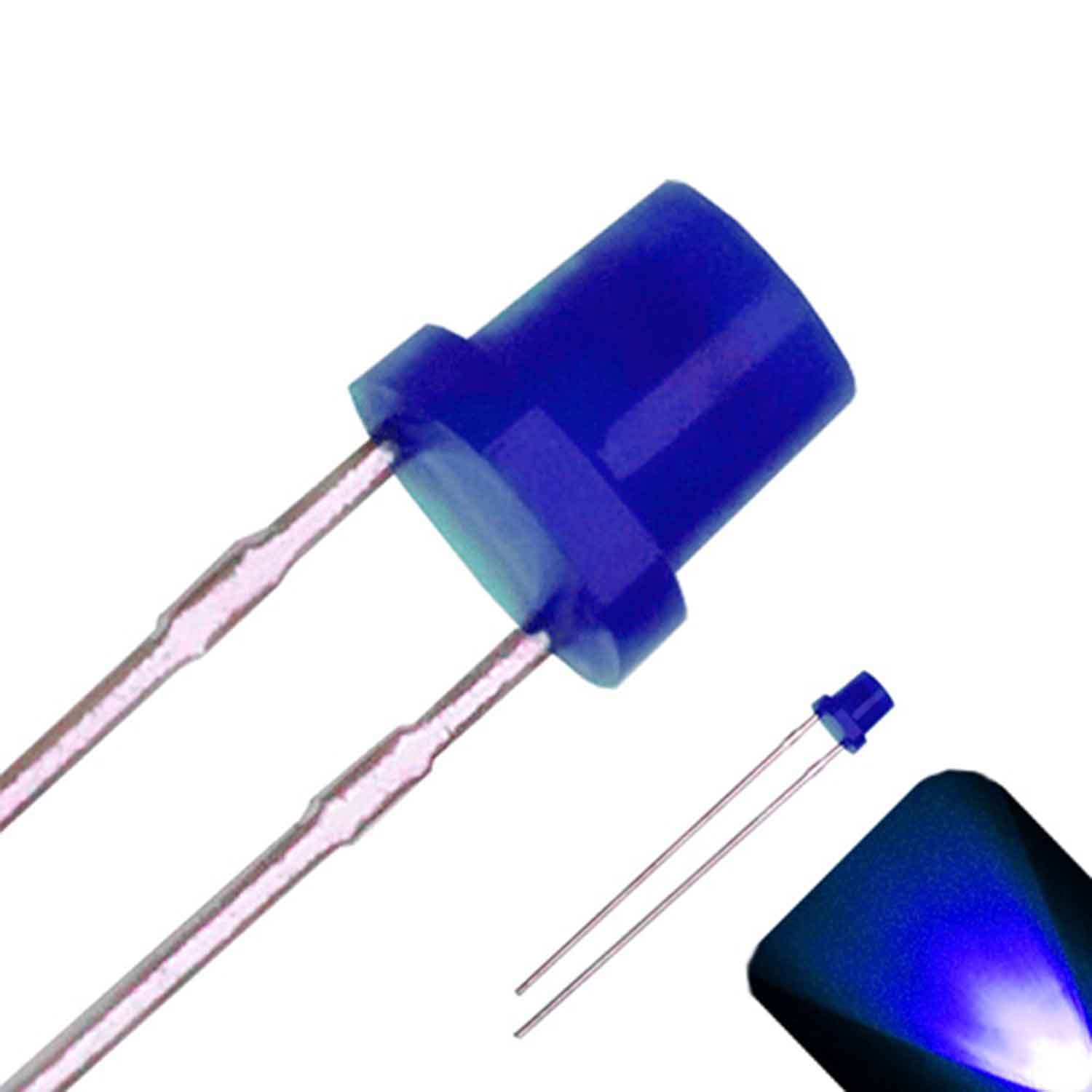 3mm Diffused Flat Top Wide Angle Blue LED Wide Angle (Pack of 1000