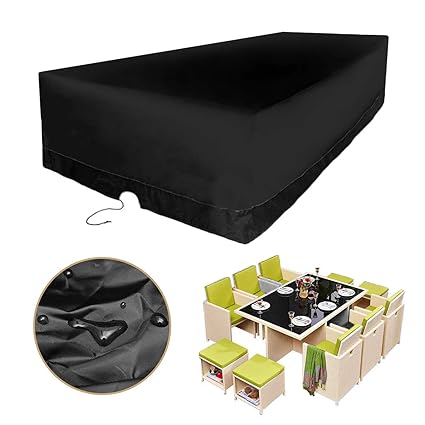 KINGSO Patio Furniture Cover Durable and Water Resistant Outdoor Large Size Furniture Sets Cover 137.8 x 102.4 x 35.4