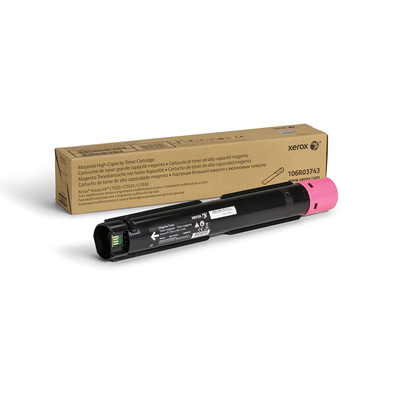 Xerox Genuine VersaLink C7020 / C7025 / C7030 Magenta High Capacity Toner Cartridge (9,800 Pages) - 106R03743