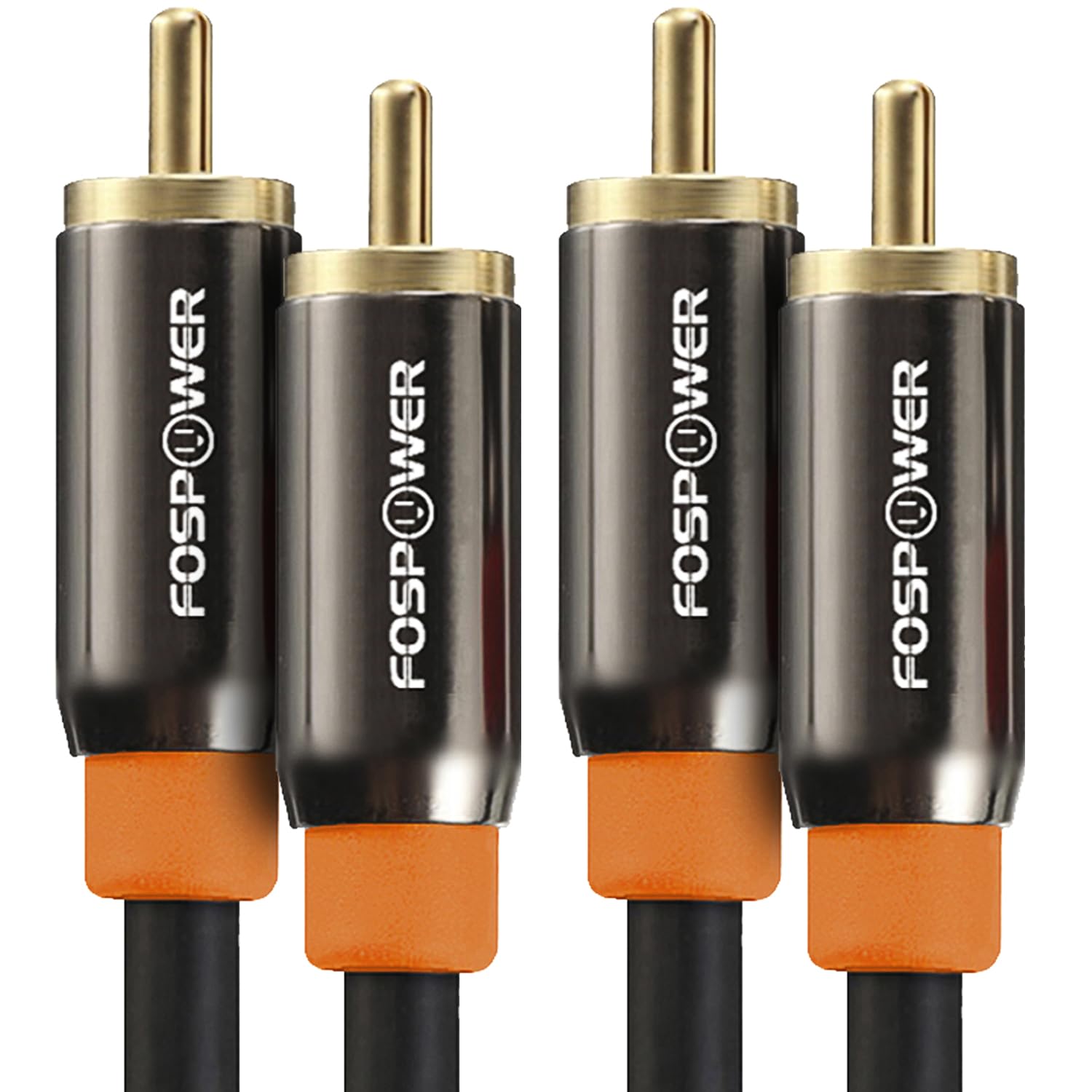 FosPower Digital Audio Coaxial Cable (0.9M/3FT), [24K Gold Plated] Single Coaxial Phono Cable for S/PDIF Digital Audio, Composite Video Cable, Home Theater, HDTV, Subwoofer, Hi-Fi Systems - 2 Pack