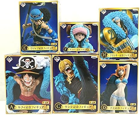 Amazon 一番くじ ワンピース th Anniversary 記念6体セット ルフィ サンジ ナミ ウソップ チョッパー フランキー アニメ 萌えグッズ 通販