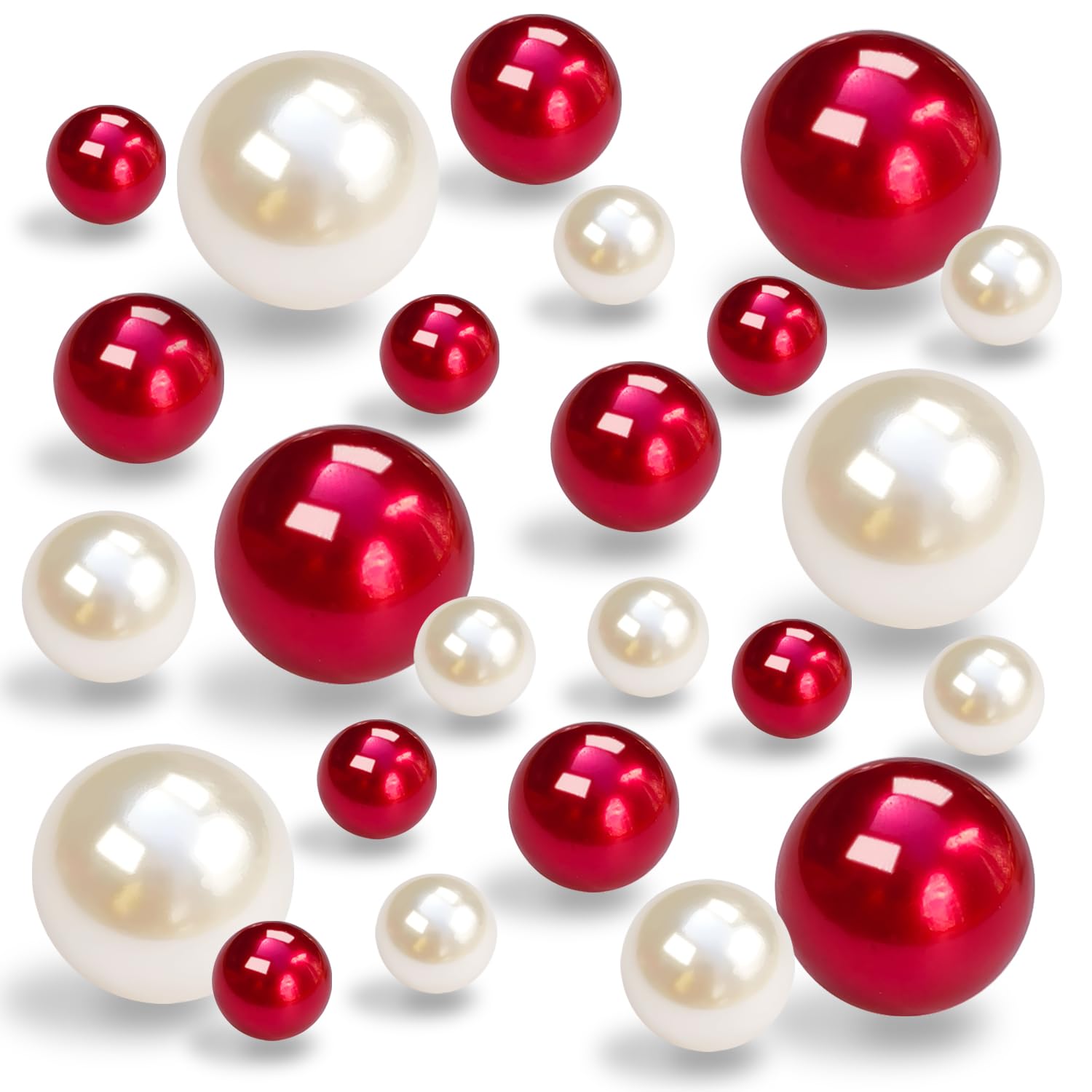 Photo 1 of *MISSING PARTS UNKNOWN*
LWQYHTT Pearl for Vase Filler No Hole Pearl Beads for Wedding Centerpiece Home Table Decor, Pearls for Brush Holder 130PCS (Creamy White, Red)