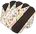 wegreeco Reusable Menstrual Pads - Reusable Sanitary Pads | Reusable Panty Liners | Soft Cloth Menstrual Pads - 6 Pack with 1 Cloth Wet Bag (Large, Camellia Beauty)