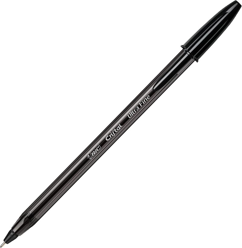 BIC Crystal Exact Fine Point Pens 0.7 mm Black Box of 20