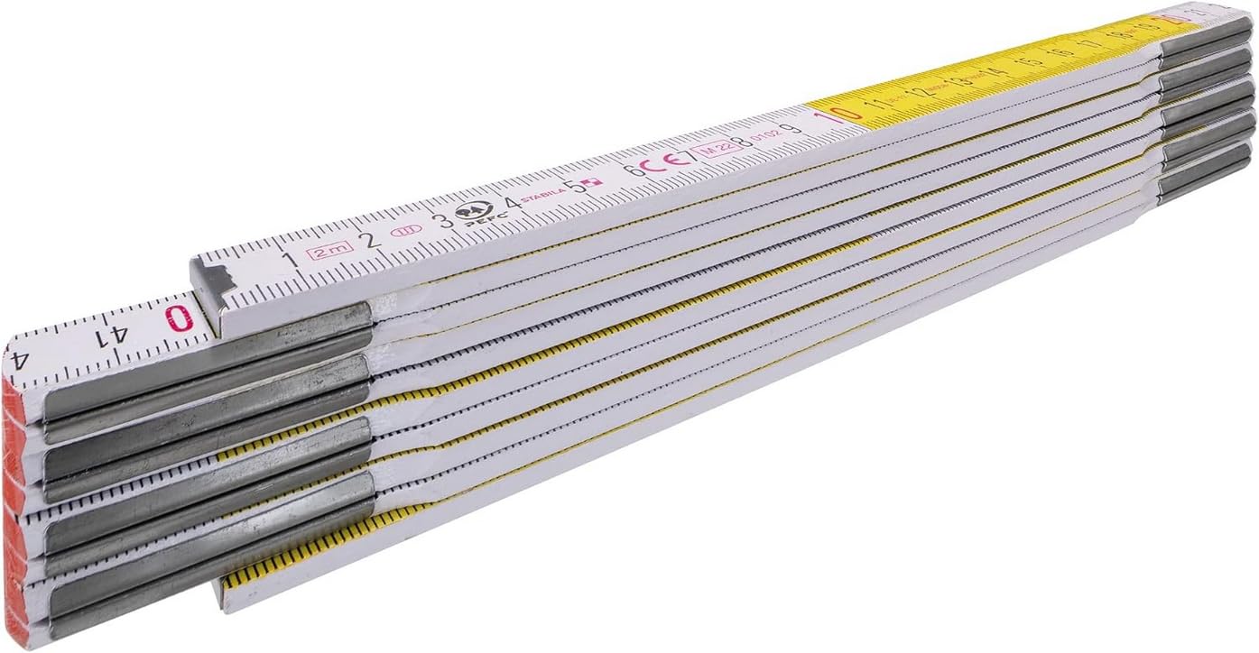 Stabila 01128/4 2 m x 16 mm "Type 617" Folding Rules Wood - Multi-Colour