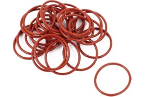 uxcell uxcell30Pcs Red 22mm x 1.5mm Silicone Rubber Gasket O Ring Sealing Ring Heat Resistant