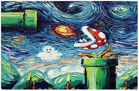 DiaNoche Woven Area Rugs, Kitchen Mats, Bath Mats by Aja Ann - Van Gogh Not Leveled Up
