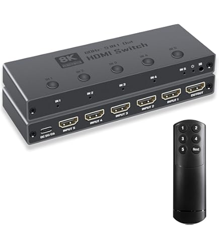 Amazon.com: 2026 Upgrade 8K HDMI 2.1 Switch, HDMI 2.1 Switcher 7