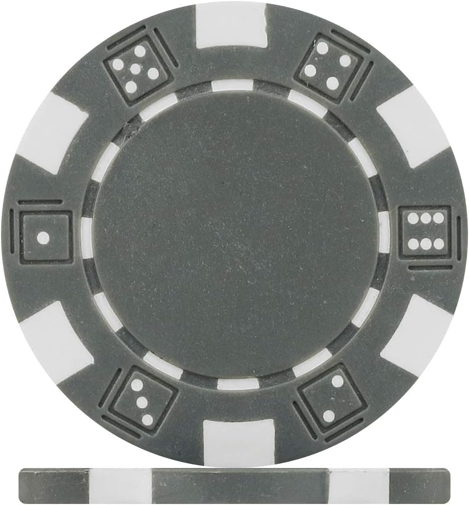 Premier Poker Chips UK Budget Range Grey Dice 11.5g Poker Chips (Roll