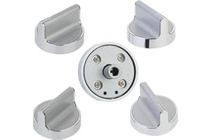 Abeskch W10594481 Gas Stove Knobs Replacements for Whirlpool Gas Stove/Oven WCG97US0DS00 WCG97US6DS00, Replaces W10594481, WPW10594481, PS11756643, AP6023301, EAP10594481 (5 Pack)