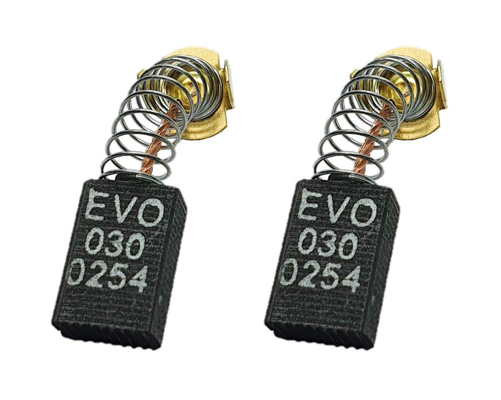 LAZER ELECTRICS Motor Carbon Brushes Pair for Evolution RAGE3-S & Fury 3-S Mitre Saw, Drills (Alt to 030-0254, 6 x 10 x 15/16mm)