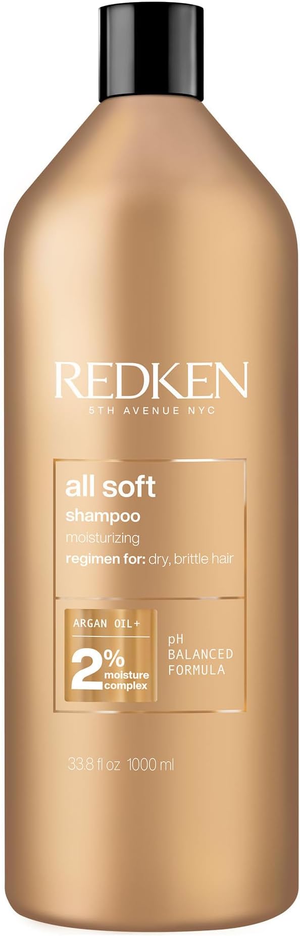 Redken All Soft Shampoo 1000ml with Pump for Dry Frizzy Hair