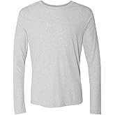 Next Level 6071 Mens Triblend Long Sleeve Crew Tee Heather White Small