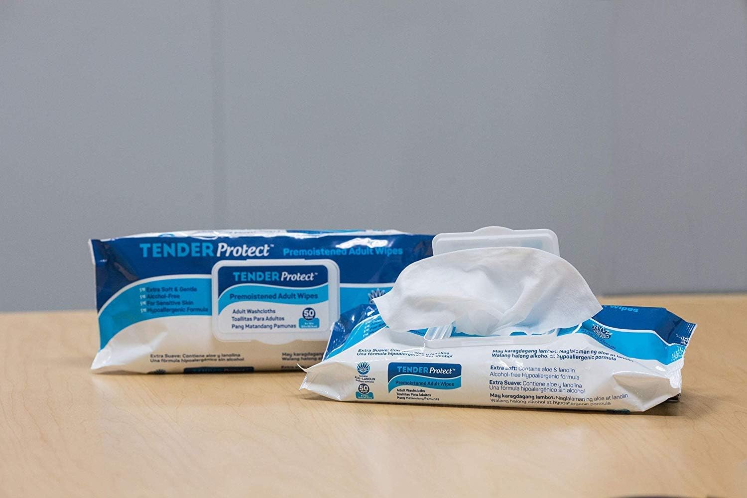 TENDERProtect® Adult Wipes with Aloe, 9x12, for Incontinence (600/Cs): Health & Personal Care