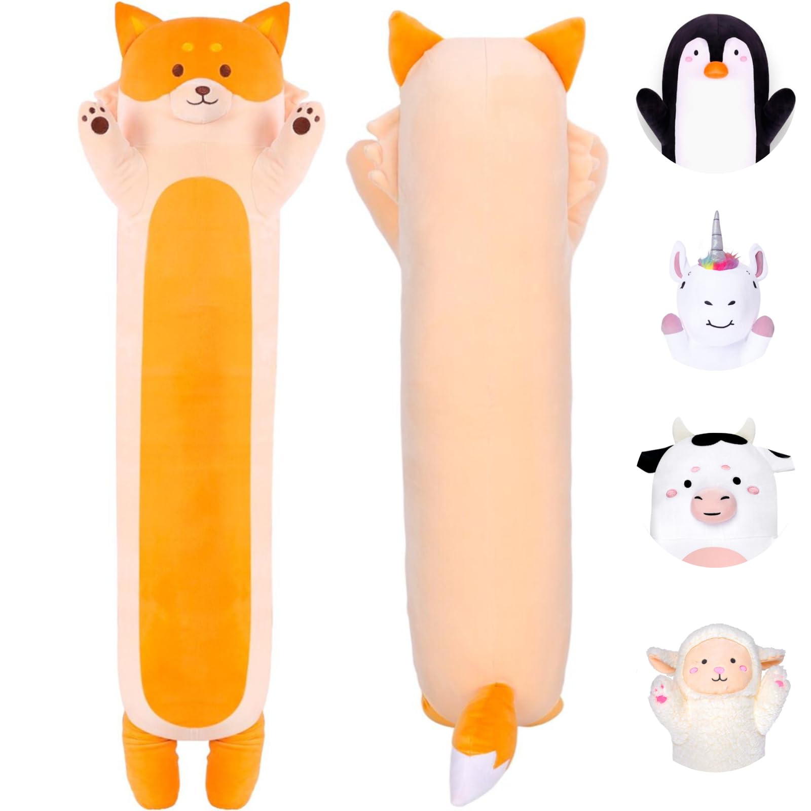 Cuddle Paws Fox Body Pillow for Kids 23 inches, Fox