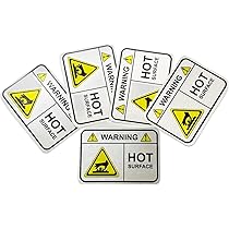 thumbnail image 2 of Safety Warning Vinyl Stickers - 3 Pack Danger Signs 3.5x5 Inches For Home & Business 2 of 9