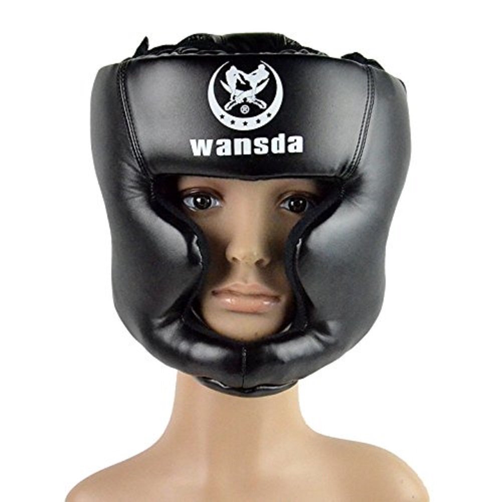SANJOIN Boxing Headgear, Synthetic Leather MMA Headgear, UFC Fighting