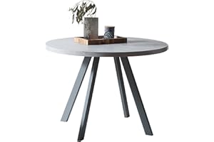 Zerifevni Round Dining Table, Mid Century Modern Small Round Dining Table 34.6 Inch, Leisure Coffee Table, Saving Space (Table)