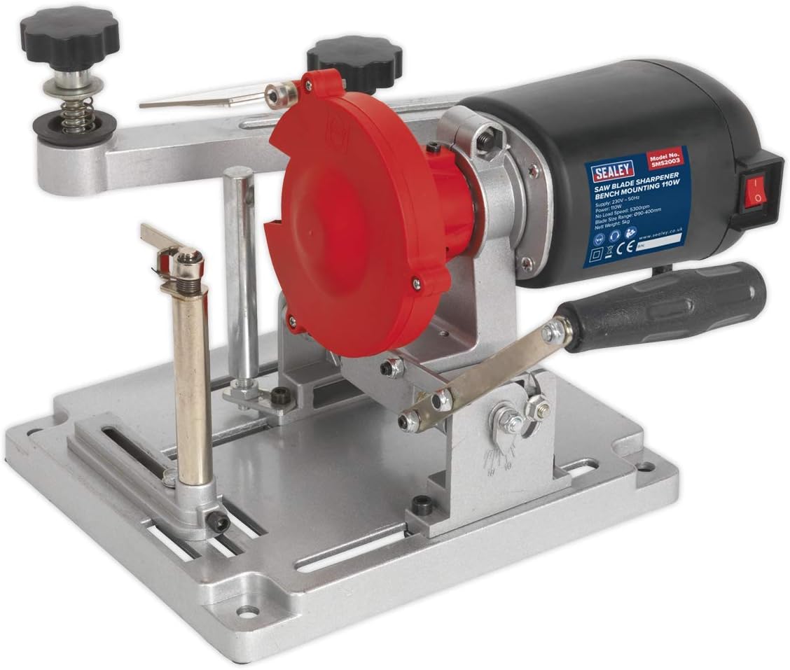 Sealey Sms2003 Saw Blade Sharpener - Bench Mounting 110W, White - Image 3