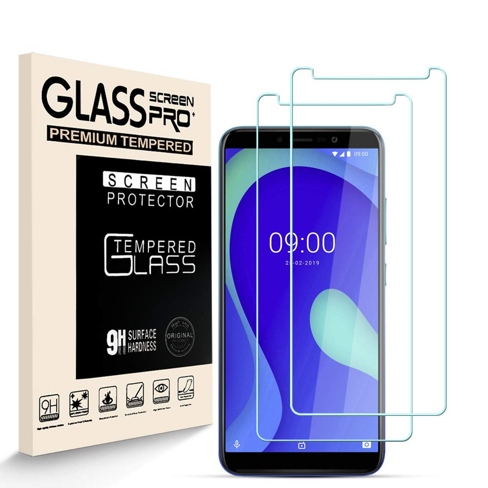 Generies HJX Screen Protector for Wiko Y80 [2 Pack], 9H Hardness Tempered Glass, 2.5D High Definition Film, Bubble Free, Screen Protector Compatible with Wiko Y80