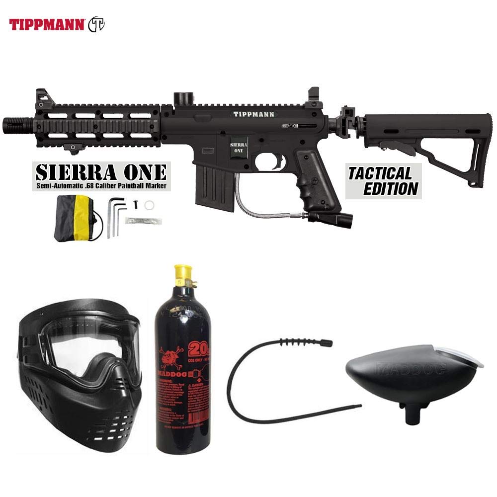 MAddog Tippmann Sierra One Bronze Paintball Gun Package Black Jeff
