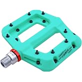 FOOKER MTB Pedals Mountain Bike Pedals 3 Bearing Non-Slip Lightweight Nylon Fiber Bicycle Platform Pedals for BMX MTB 9/16"
