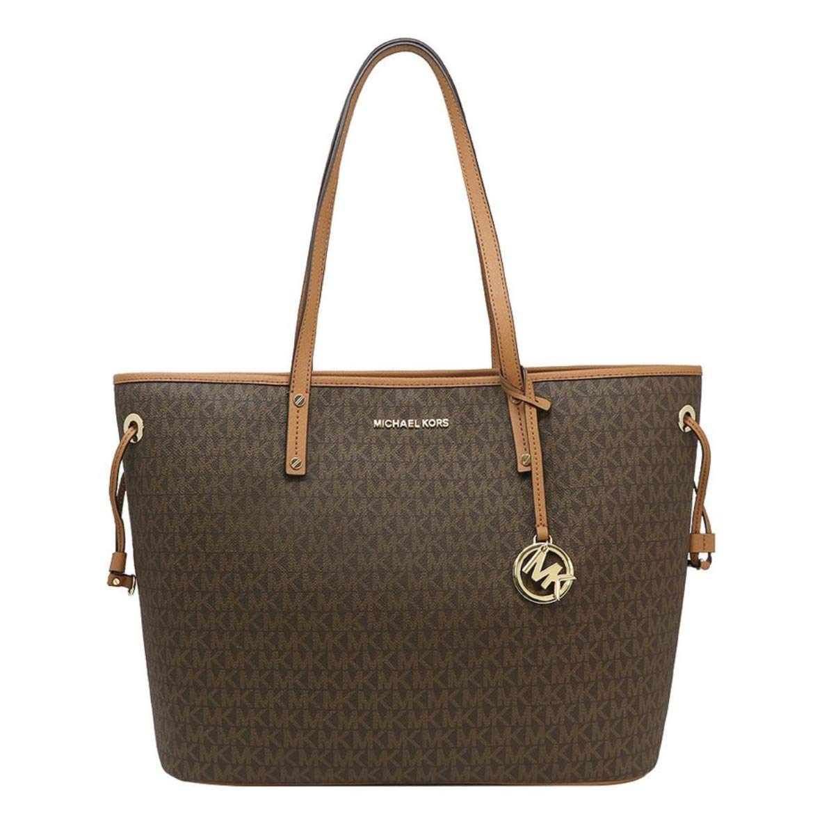 michael kors large drawstring signature tote purse