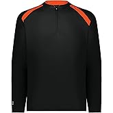 Holloway Mens Clubhouse Pullover Jackets, Black/Orange, XX-Large US