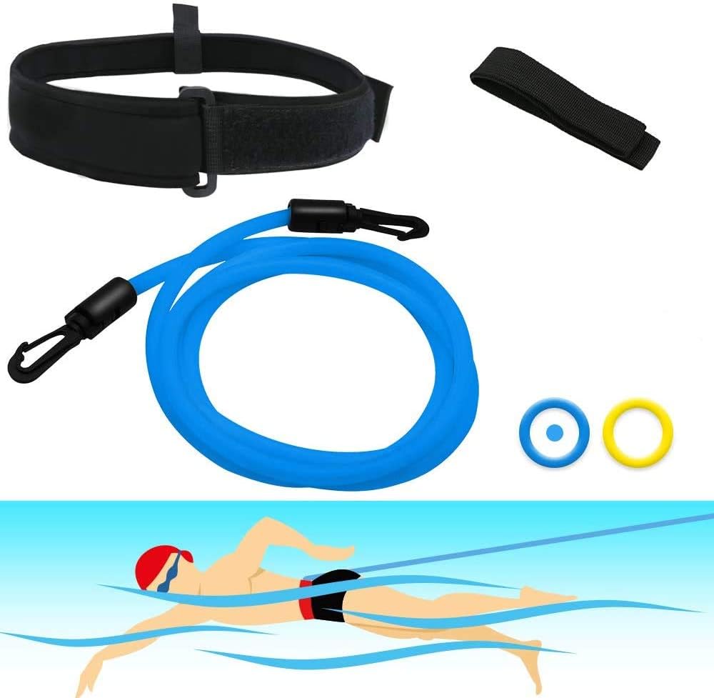 AmazeFan Swim Training Belts, Swim Training Leash, Swim Tether Stationary Swimming