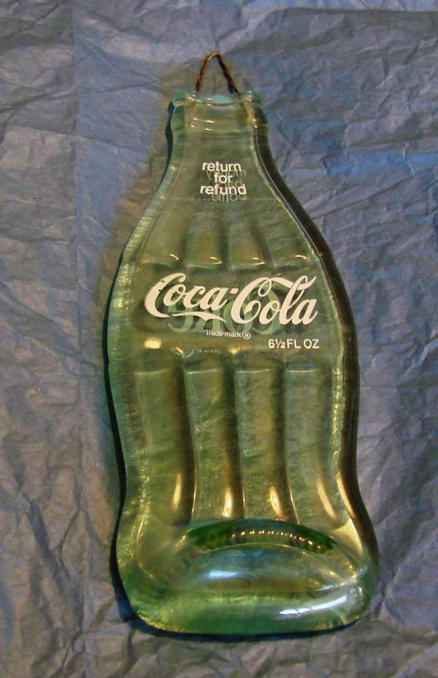 Vintage 6.5 oz Coca Cola Bottle UpCycled Coke Spoon Rest Wall Decor Handmade