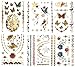 Terra Tattoos Butterfly Temporary Tattoos - 75 Metallic Tattoos Mermaid Flowers