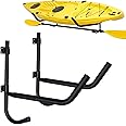 Telakeni Kayak Storage Wall Mount Rack, Heavy Duty Garage Storage Wall Hooks, Foldable Design Kayak Hanger Racks for Kayaks, 